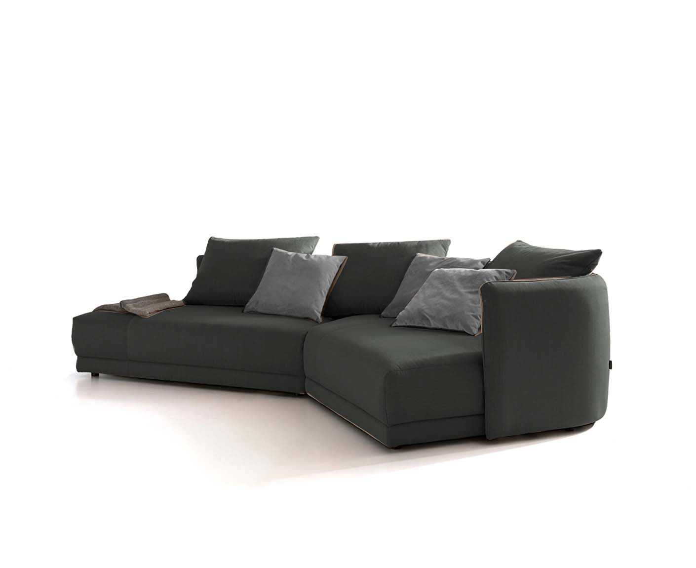 designwerk New York Ecksofa | 333 x 179 cm | feines Flachgewebe
