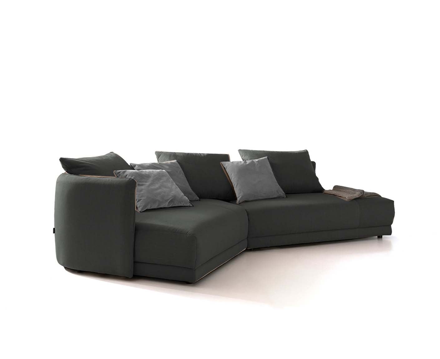designwerk New York Ecksofa | 333 x 179 cm | feines Flachgewebe