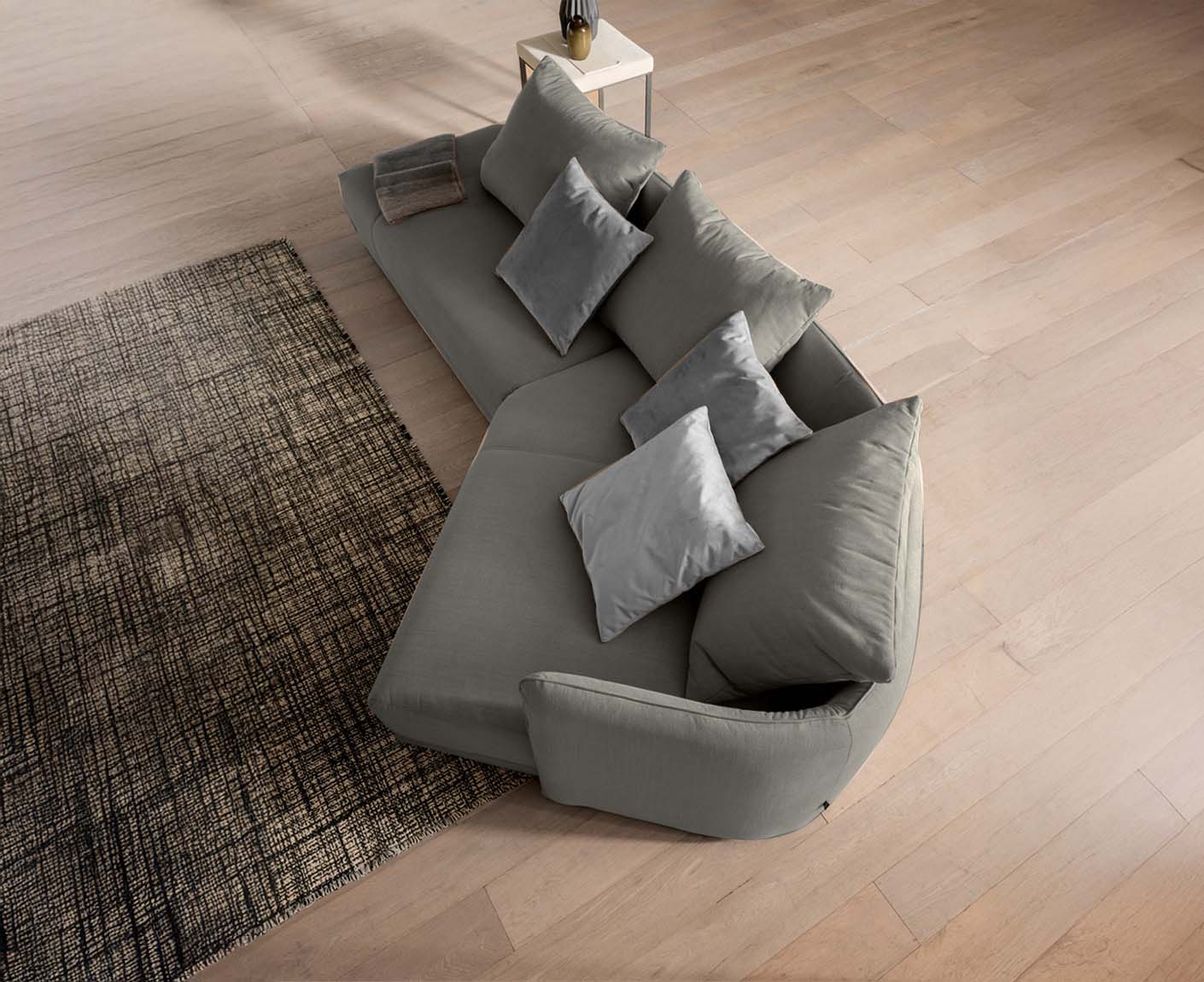 designwerk New York Ecksofa | 333 x 179 cm | feines Flachgewebe