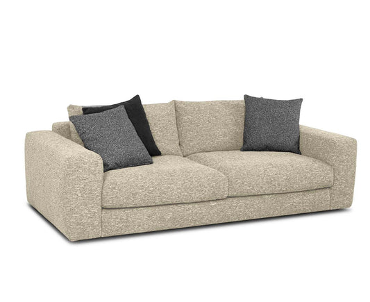 designwerk Parma Sofa | 214 - 294 cm | grobes Flachgewebe