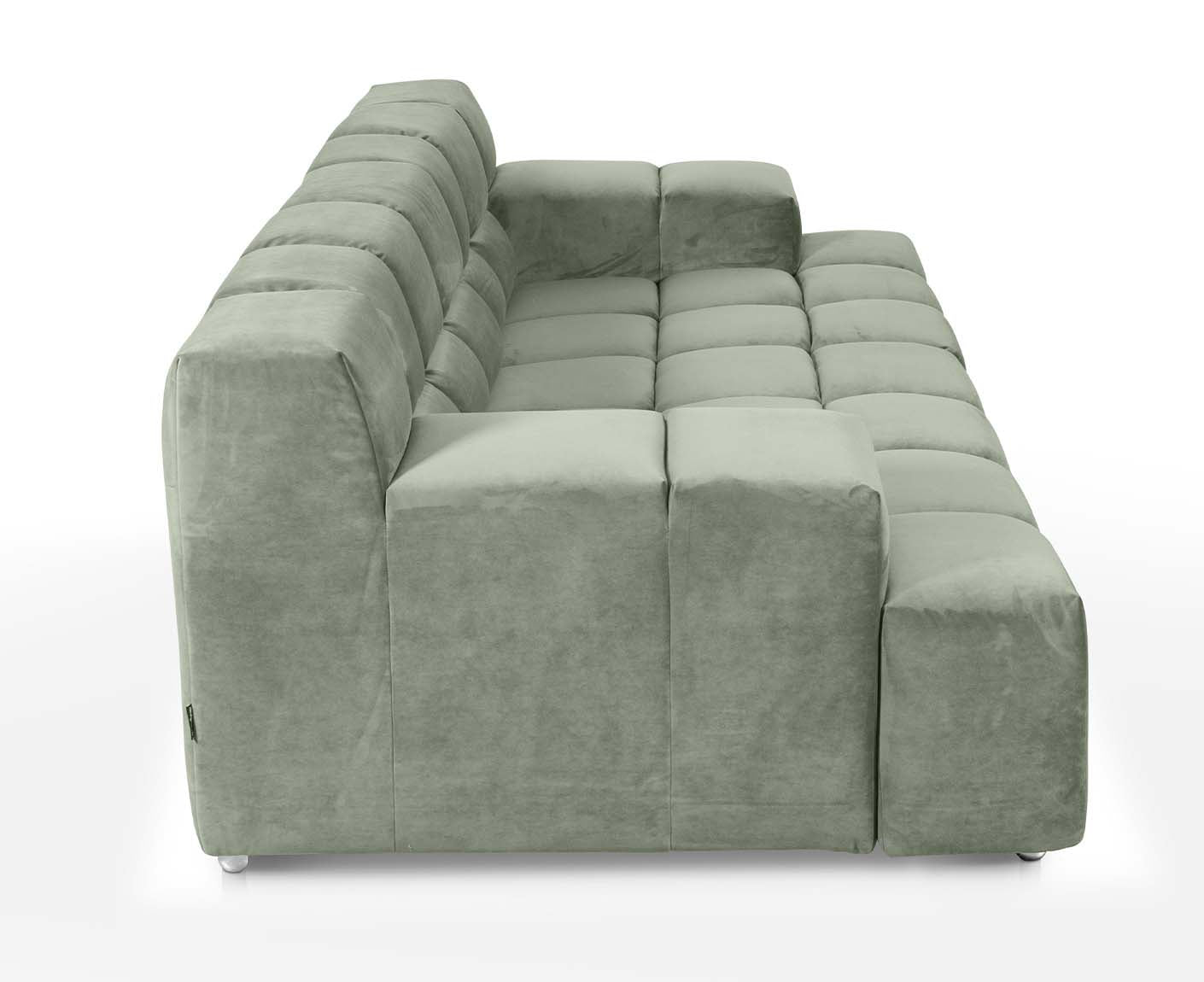 designwerk Temple 3-Sitzer Sofa | 288 x 113 cm| mit Rückenverstellung | Microfaser