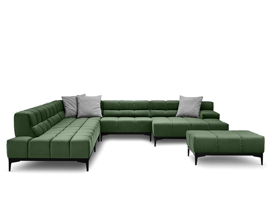 designwerk Oasis Wohnlandschaft | 362 x 360 cm | mit Rückenverstellung | Velourstoff
