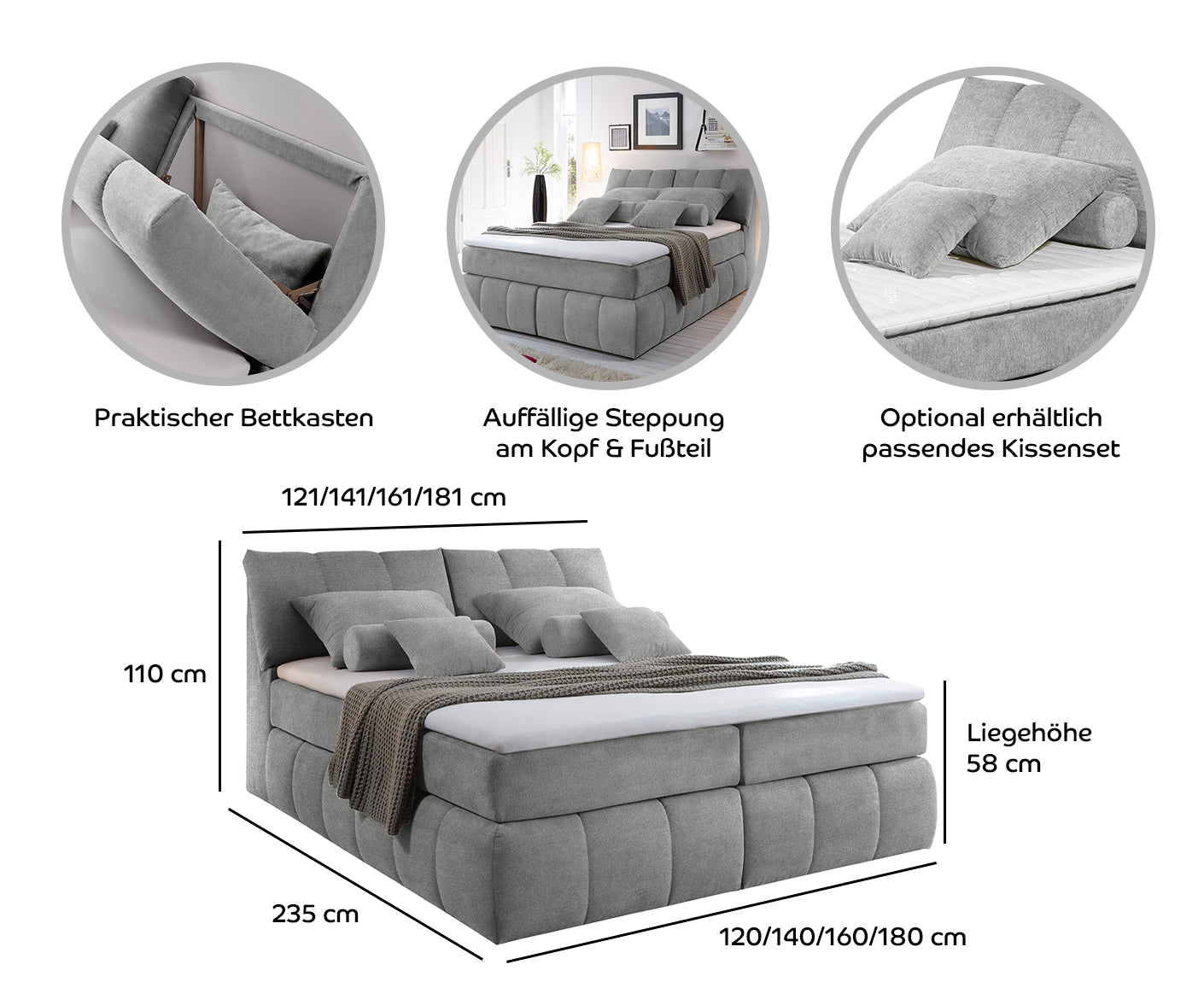 Toledo Boxspringbett Einzelbett - Voelpe