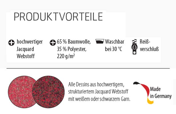 Hockerauflage STS 48x48x7cm Dunkelgrau - Voelpe