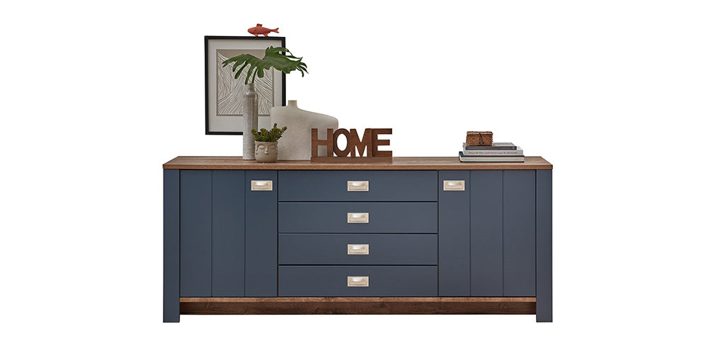 Dijon Sideboard 194 cm Breite Parisian Blue / Haveleiche