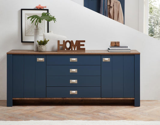 Dijon Sideboard 194 cm Breite Parisian Blue / Haveleiche