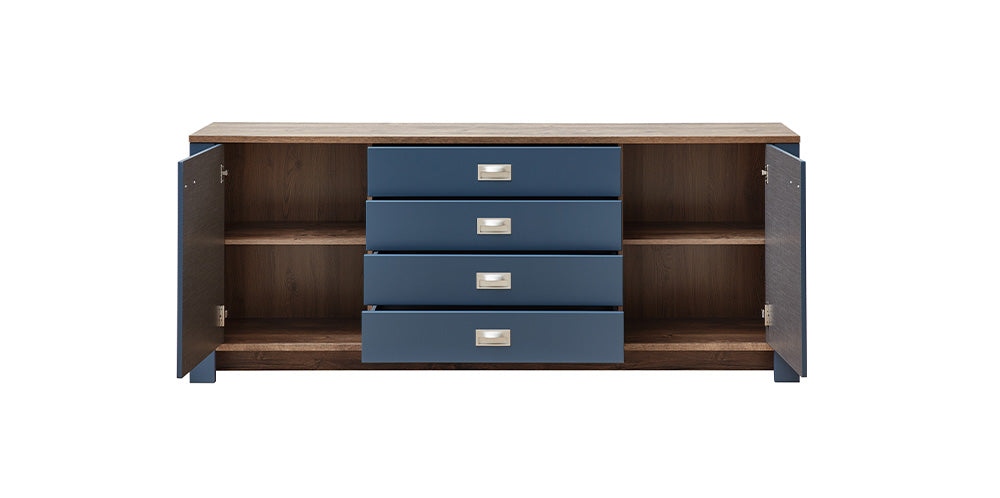 Dijon Sideboard 194 cm Breite Parisian Blue / Haveleiche