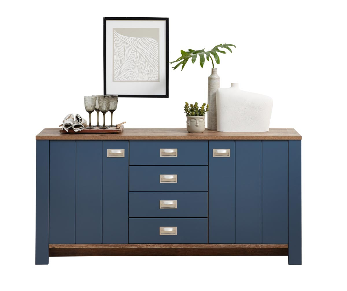 Dijon Sideboard 163 cm Breite Parisian Blue / Haveleiche