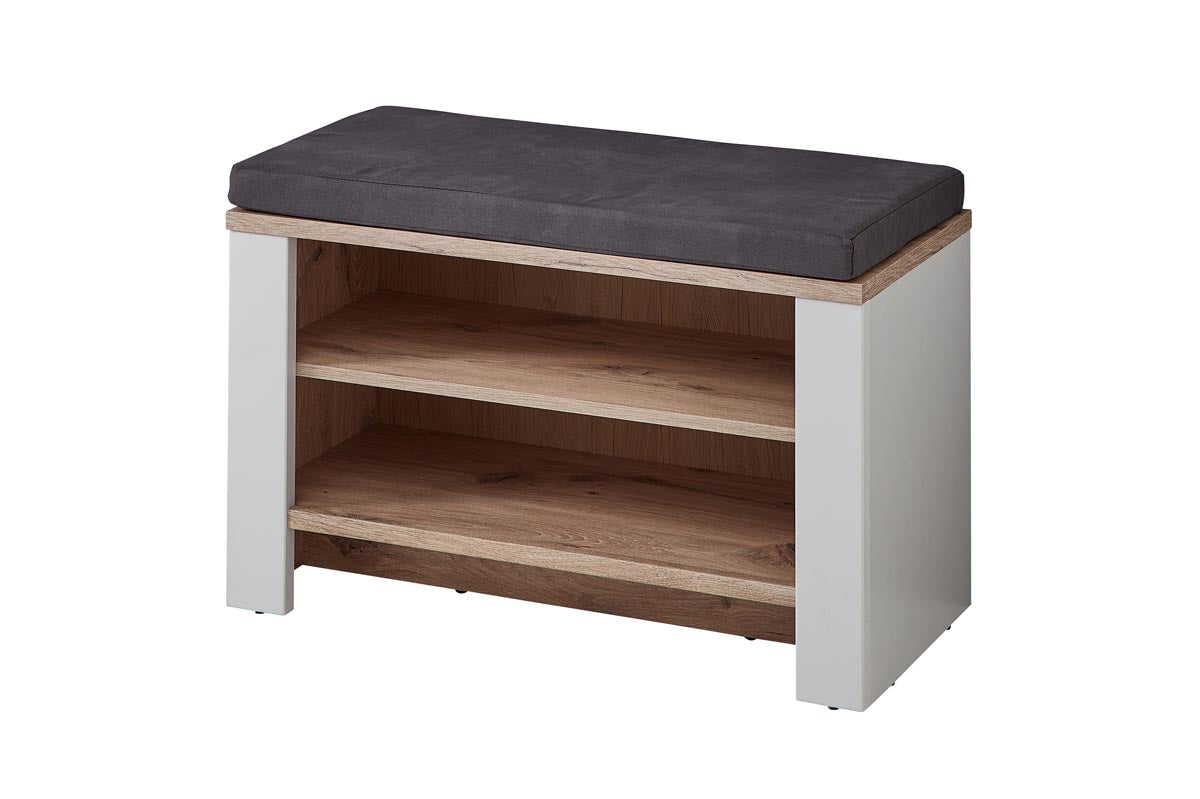 Dijon Garderobenbank Sitzbank Ashgrey Supermatt / Viking Oak