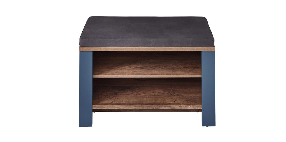 Dijon Garderobenbank Sitzbank Parisian Blue Supermatt / Viking Oak