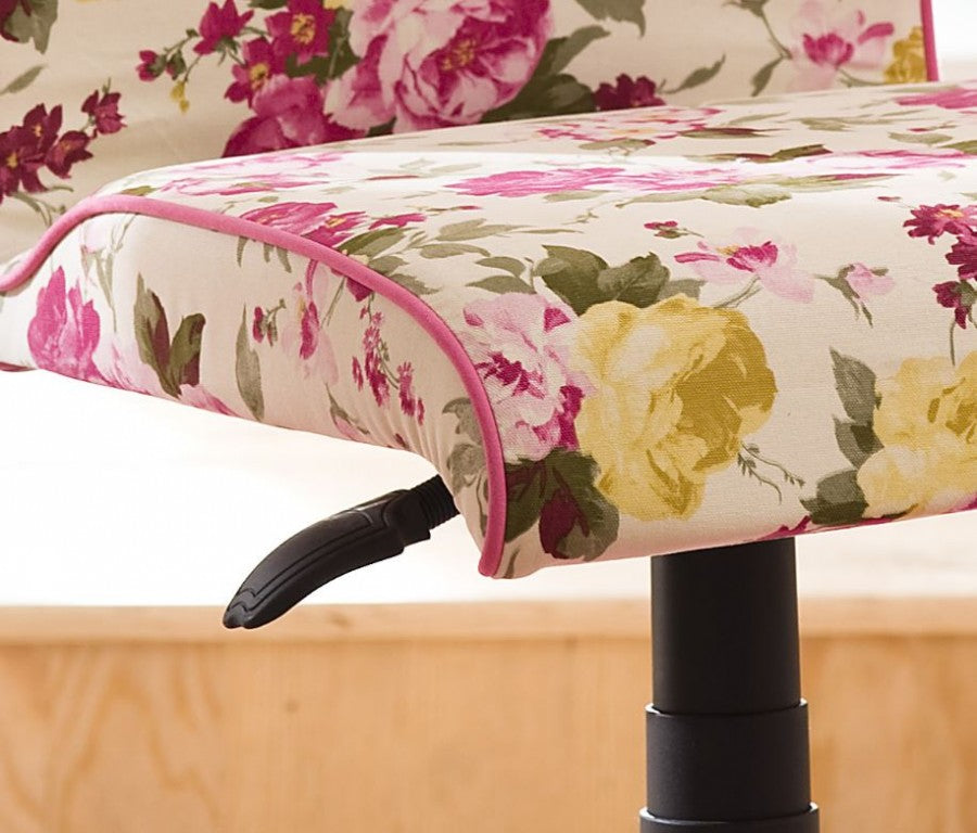 Cilek FLORA Drehstuhl Stuhl Kinderdrehstuhl Schreibtischstuhl Weiß/Rosa