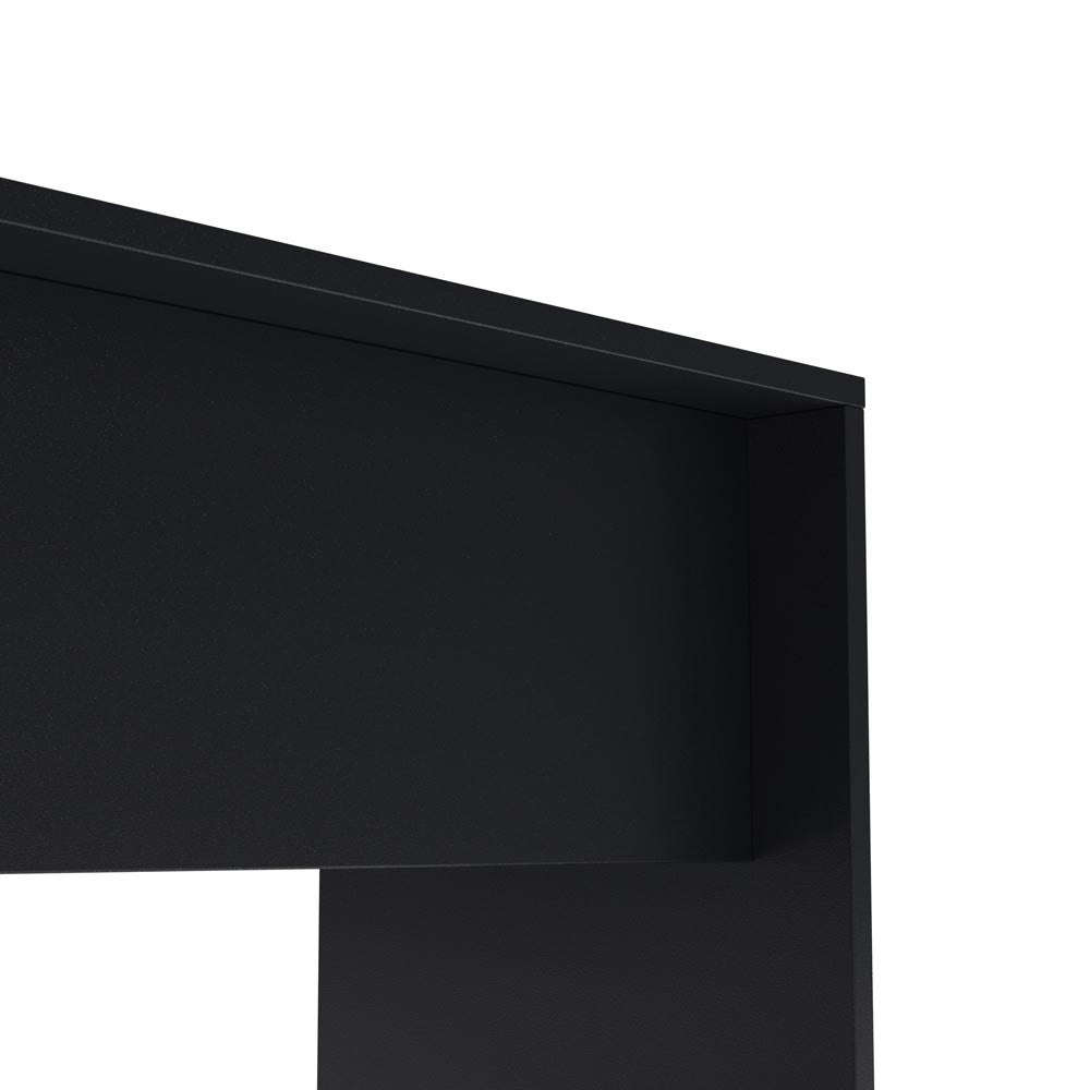 E10 Schreibtisch Wangen-Gestell, 80cm tief, Schwarz