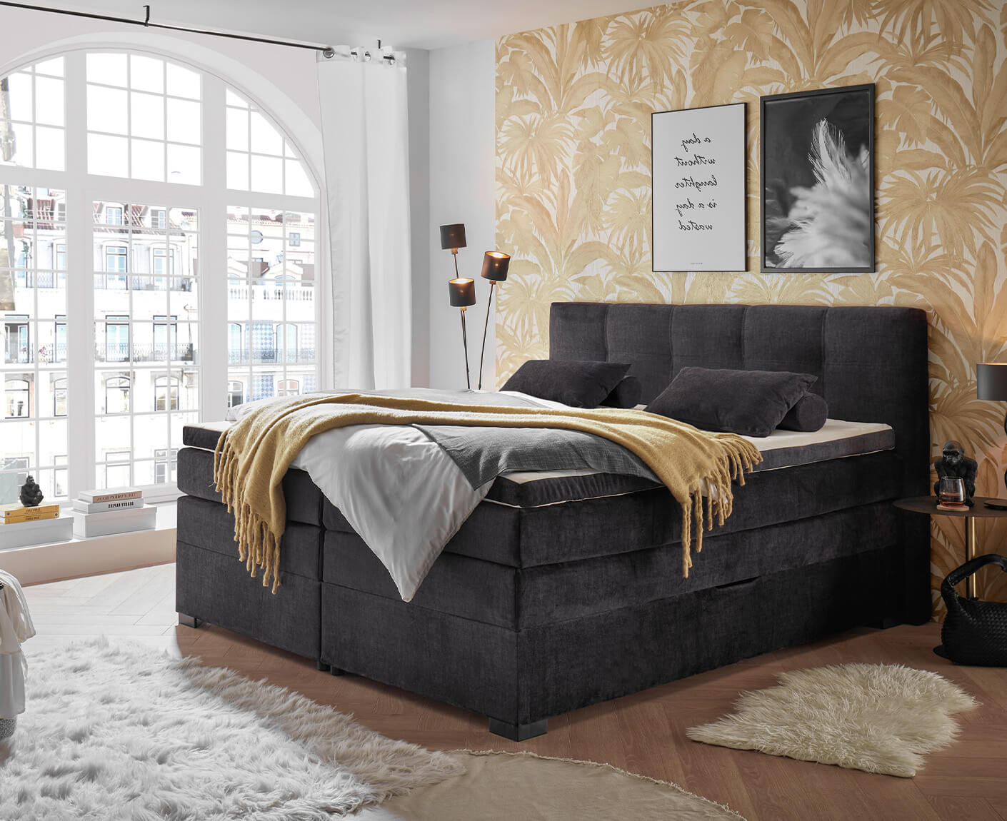 Fanes  Boxspringbett 180 x 200 cm inkl. Bettkasten