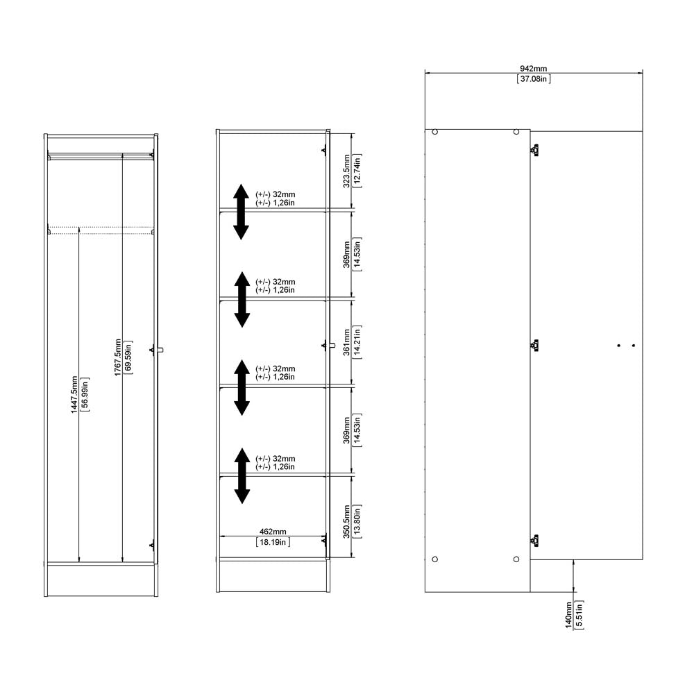 Focus Schrank Eiche Struktur