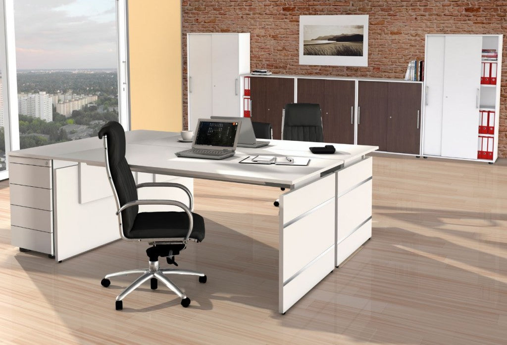 FORM 4 TYP5 Komplettbüro Büro Komplettset Office Weiß/Wenge