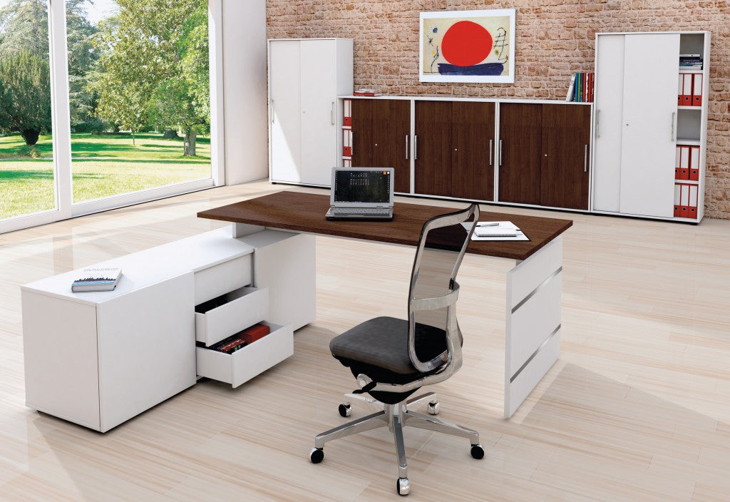 FORM 4 TYP7 Komplettbüro Büro Komplettset Office Weiß/Wenge