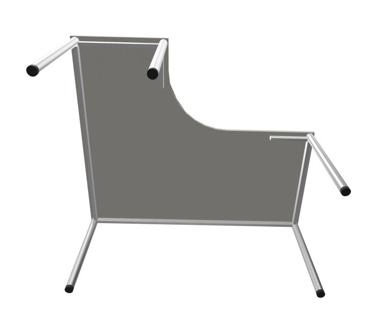 E10 Freiformtisch Rundrohr-Gestell, 60cm tief, Anthrazit