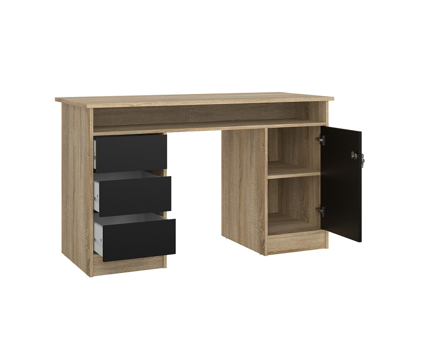 Function Plus Schreibtisch 1 Tür + 3 Schubladen