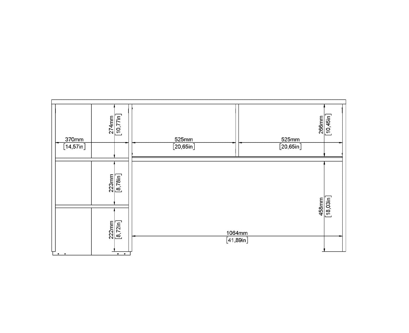 Function Plus Schreibtisch 120 x 75 cm