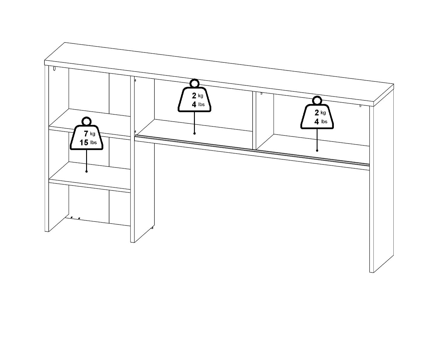 Function Plus Schreibtisch 120 x 75 cm