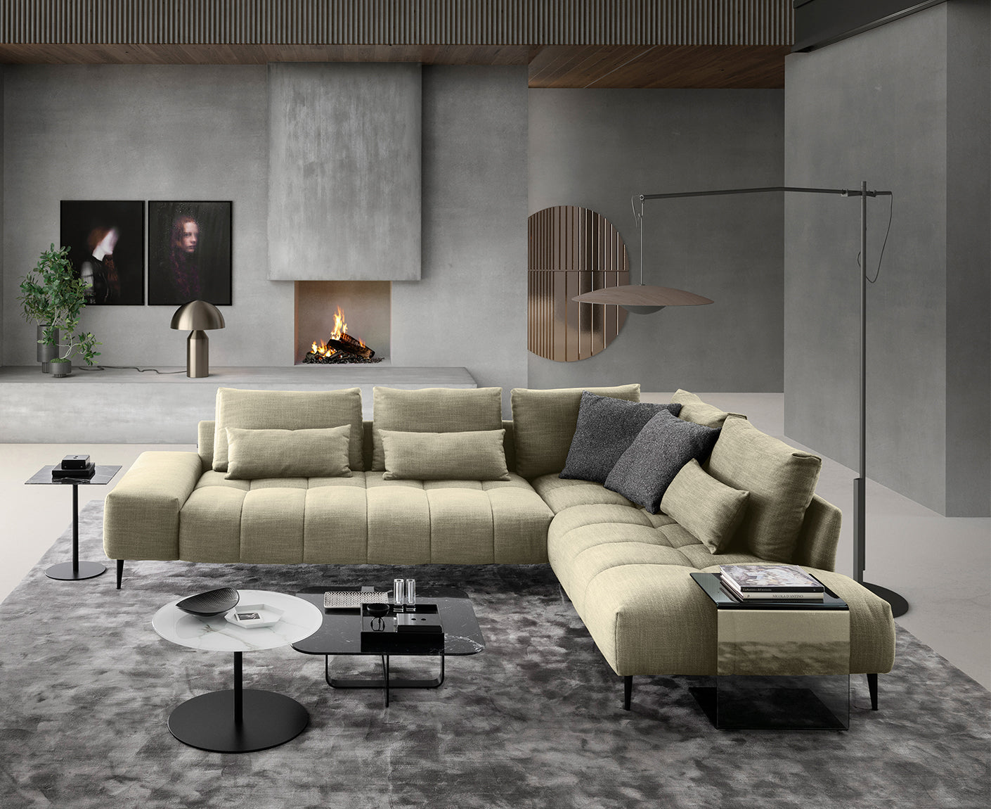 designwerk Gianni Ecksofa | 312 x 231 cm | Flachgewebe