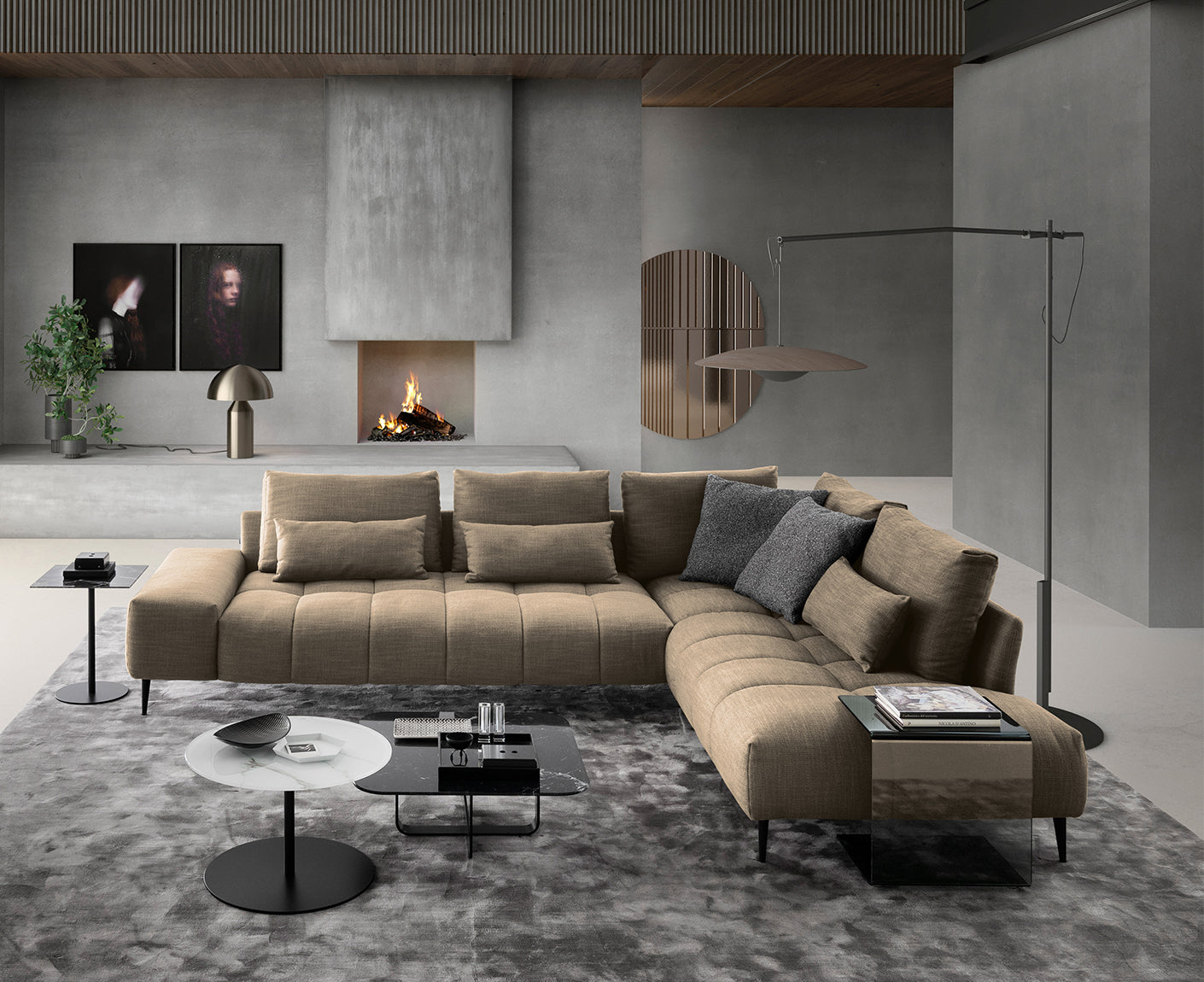 designwerk Gianni Ecksofa | 312 x 231 cm | Flachgewebe