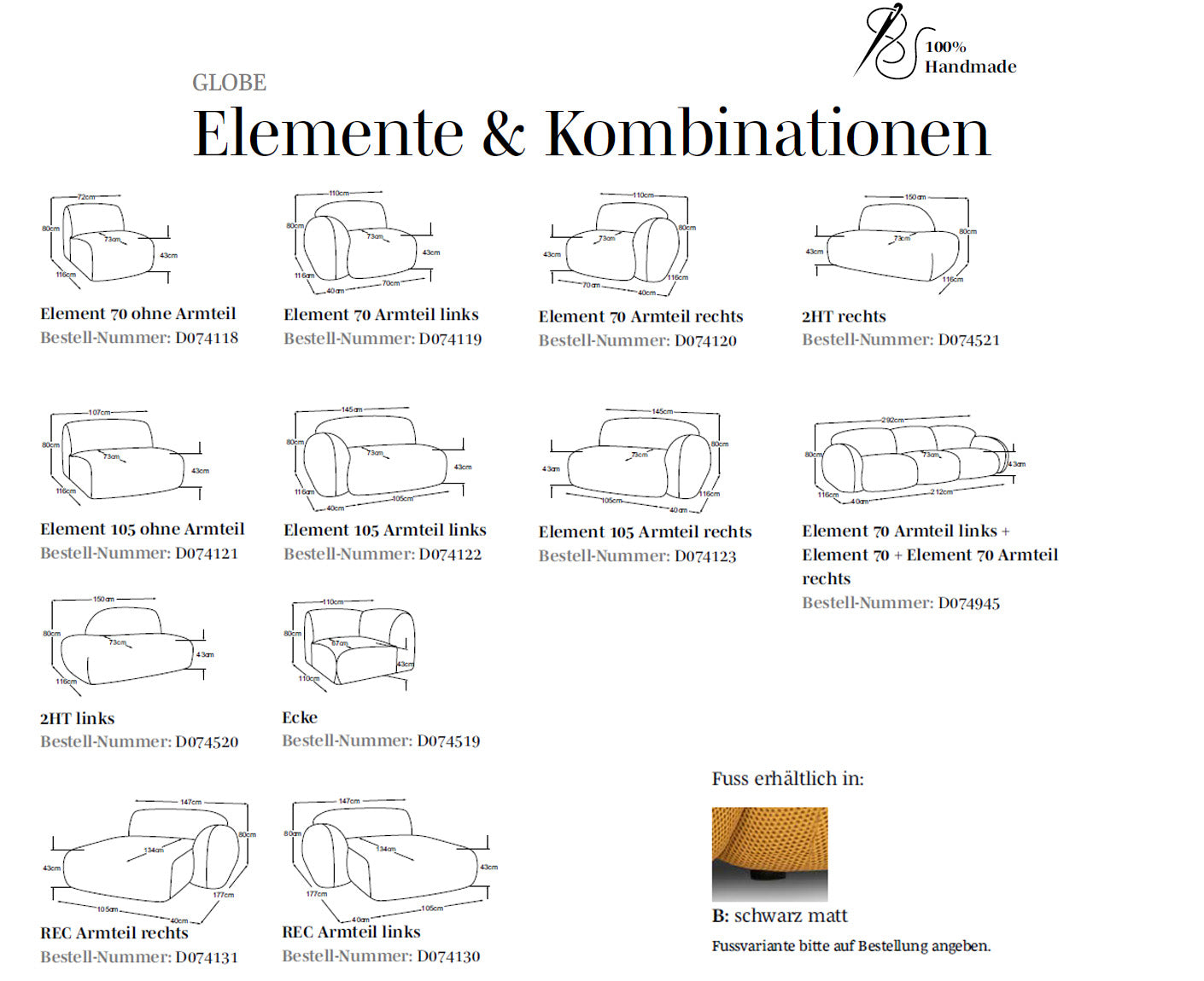 designwerk Globe Ecksofa | 369 x 177 cm | Velourstoff