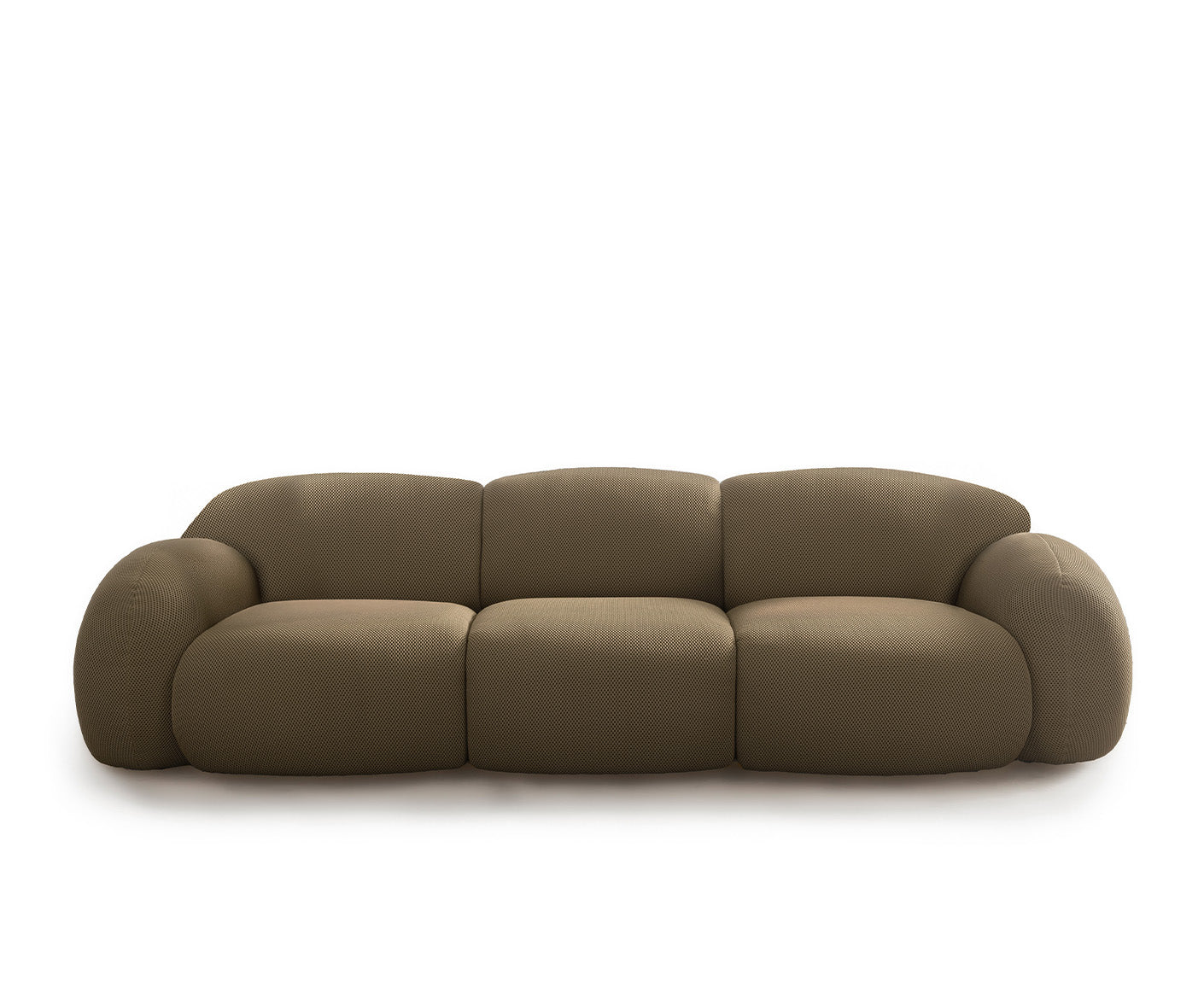 designwerk Globe 3-Sitzer Sofa | 292 x 116 cm | Flachgewebe 3D-Effekt
