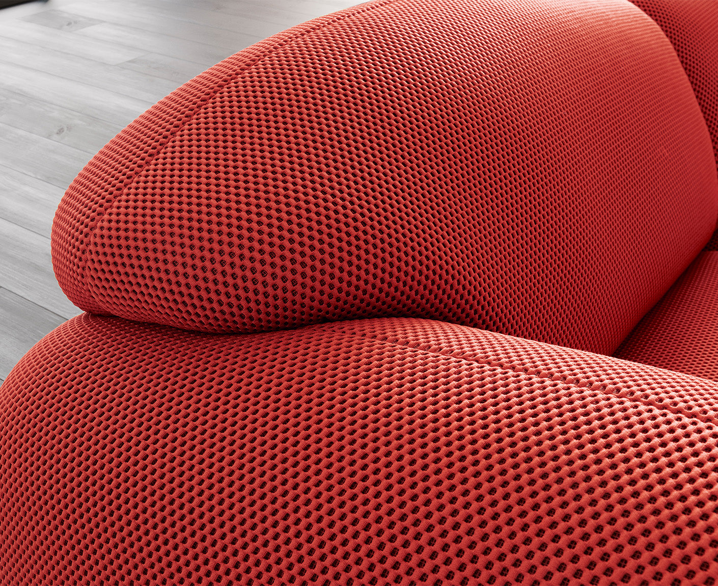 designwerk Globe 3-Sitzer Sofa | 292 x 116 cm | Flachgewebe 3D-Effekt