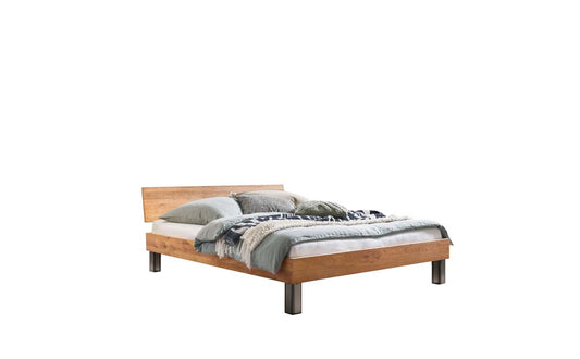 Forti Massivholzbett, 90-200 cm wählbar, Wildeiche geölt