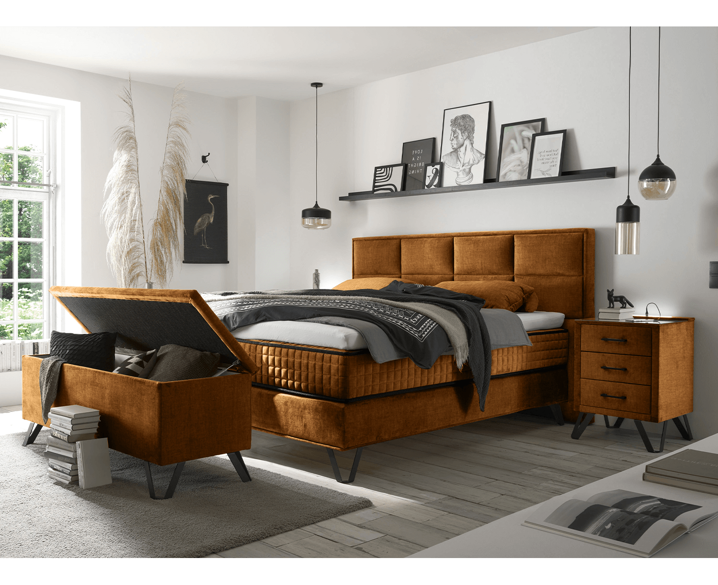 Hamton Boxspringbett 180x200 cm - Voelpe