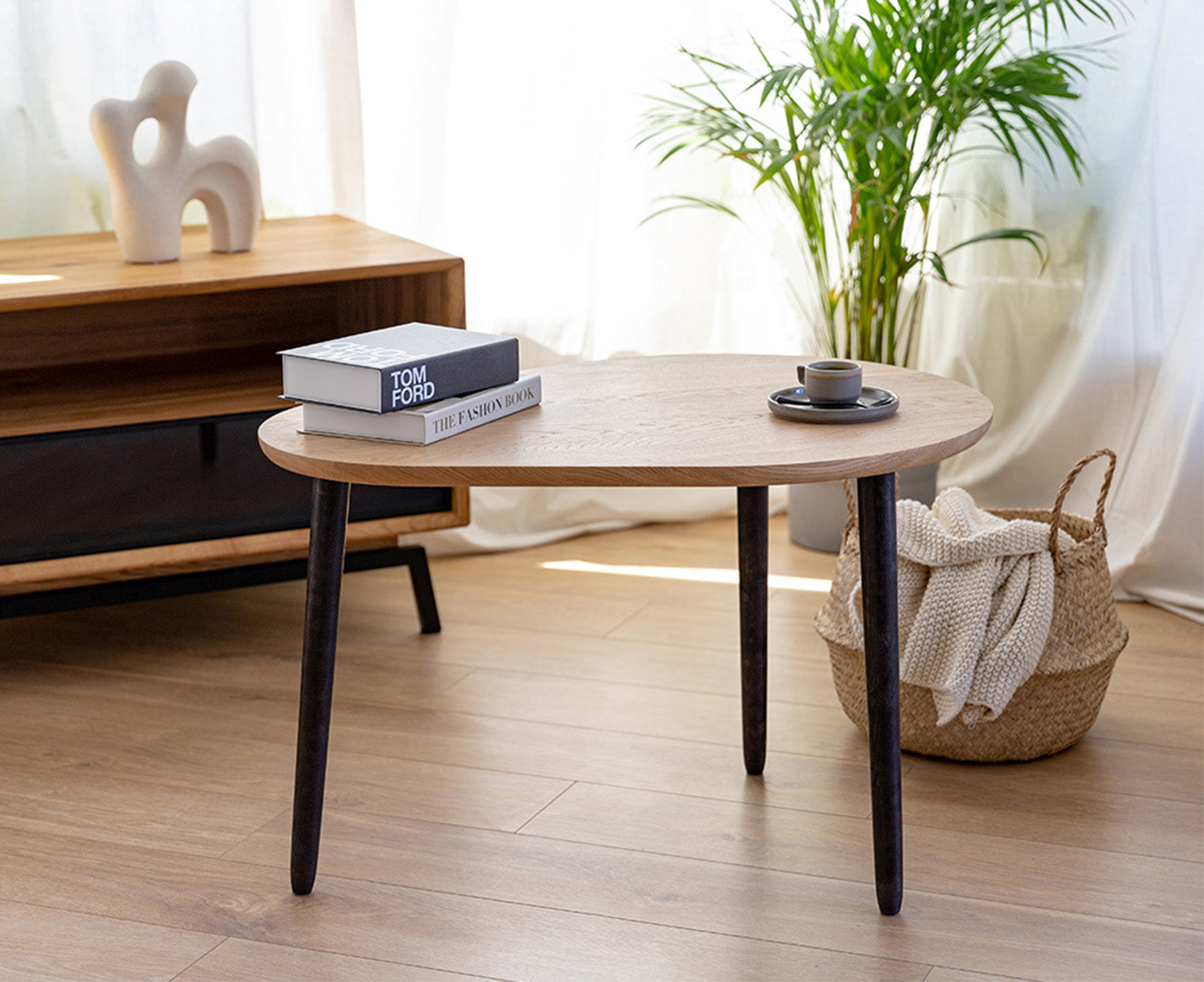 Awokado Couchtisch Massivholz