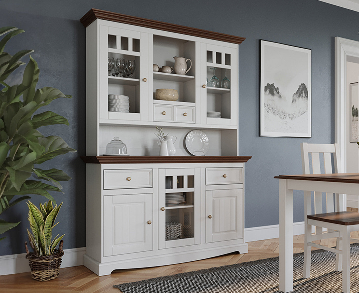 Belluno Elegante Küchenbuffet Massivholz