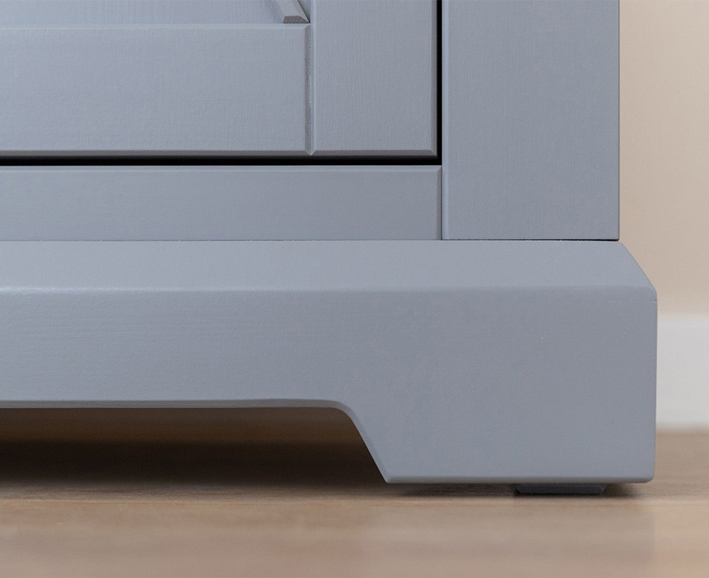 Marone Elite Sideboard 3-türig Massivholz Weiß / Grau