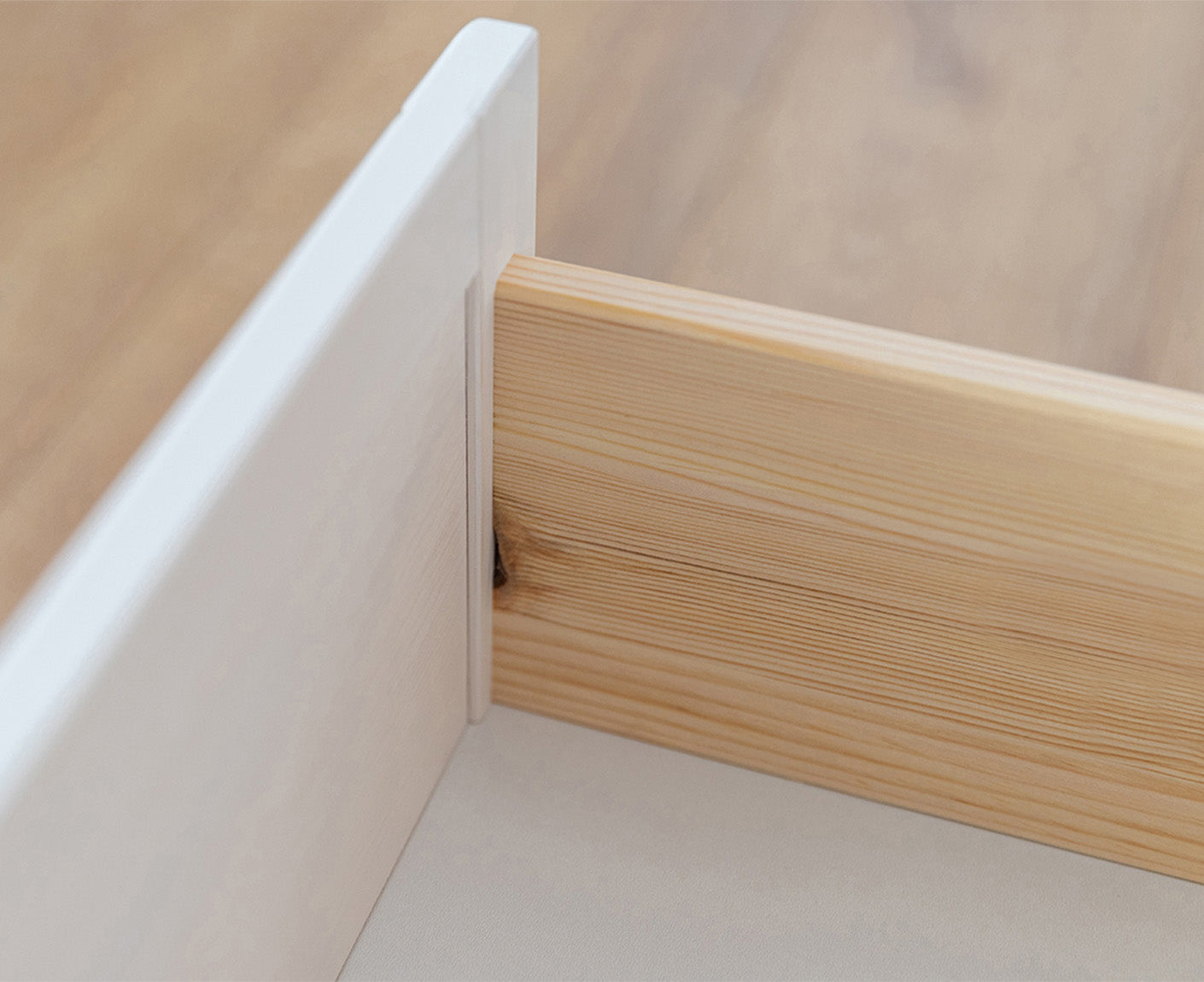 Marone Elite TV-Lowboard Massivholz Weiß / Grau