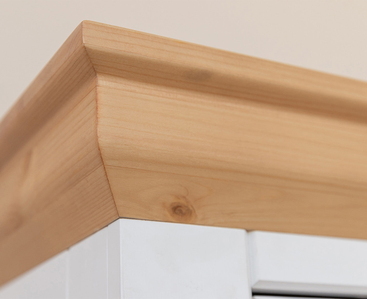 Marone Elite Sideboard 2-türig Massivholz Weiß / Grau