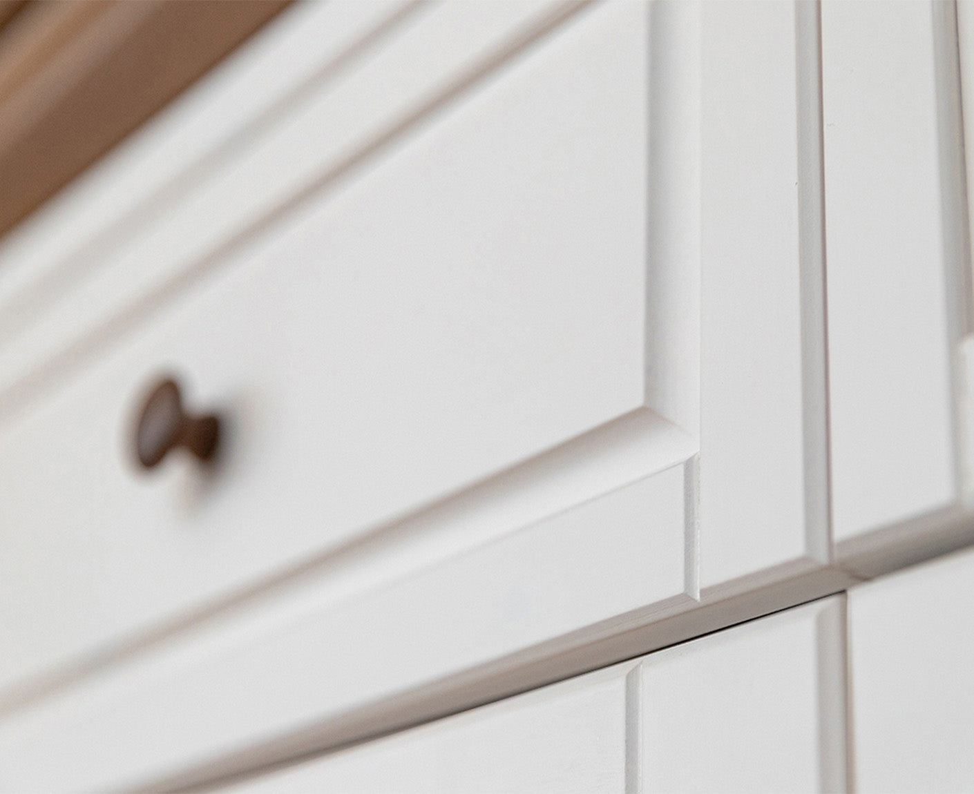 Marone Elite Sideboard 3-türig Massivholz Weiß / Grau