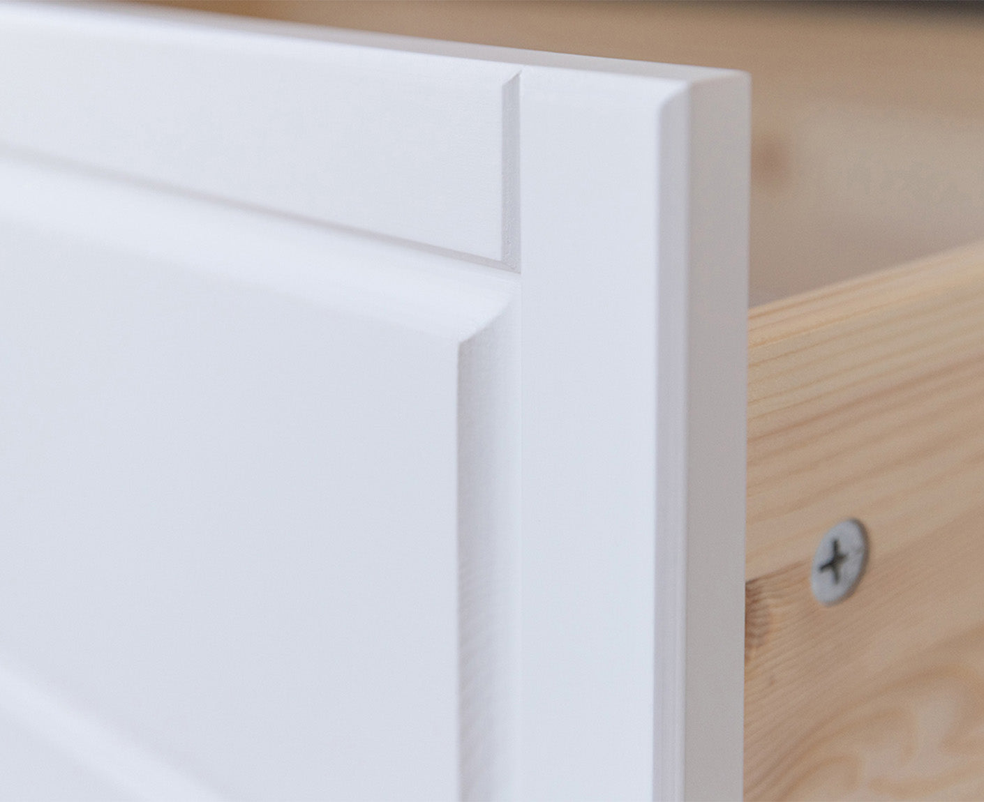 Marone Elite Sideboard 2-türig Massivholz Weiß / Grau