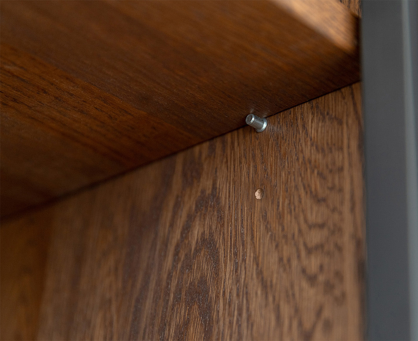 Modern Loft Massivholz Wohnzimmerset 4-teilig Eiche/Glas Grafit