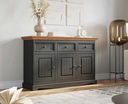Belluno Elegante Sideboard 130x85 cm Massivholz