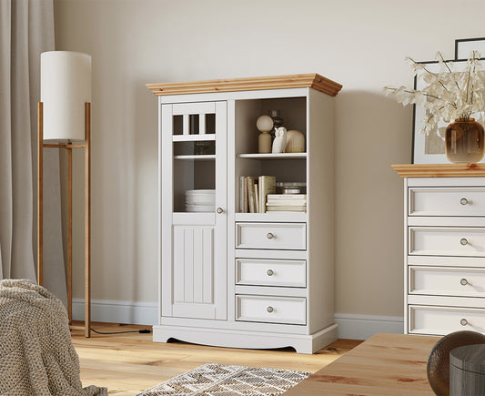 Belluno Elegante Highboard 90x130 cm Massivholz
