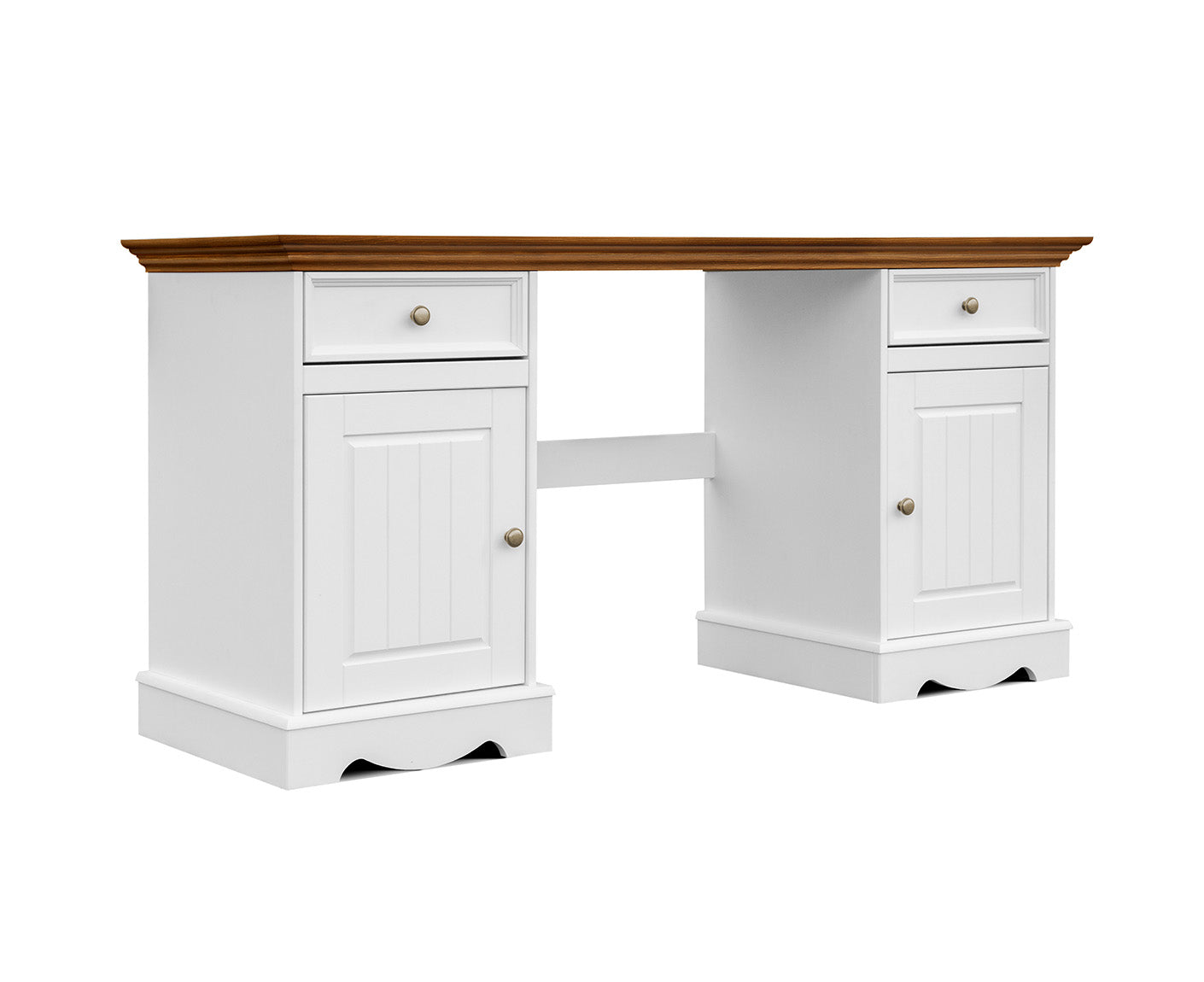 Belluno Elegante Schreibtisch 155x53 cm Massivholz