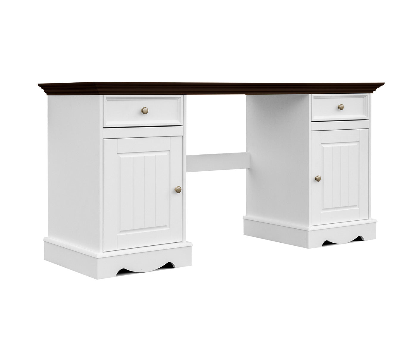 Belluno Elegante Schreibtisch 155x53 cm Massivholz