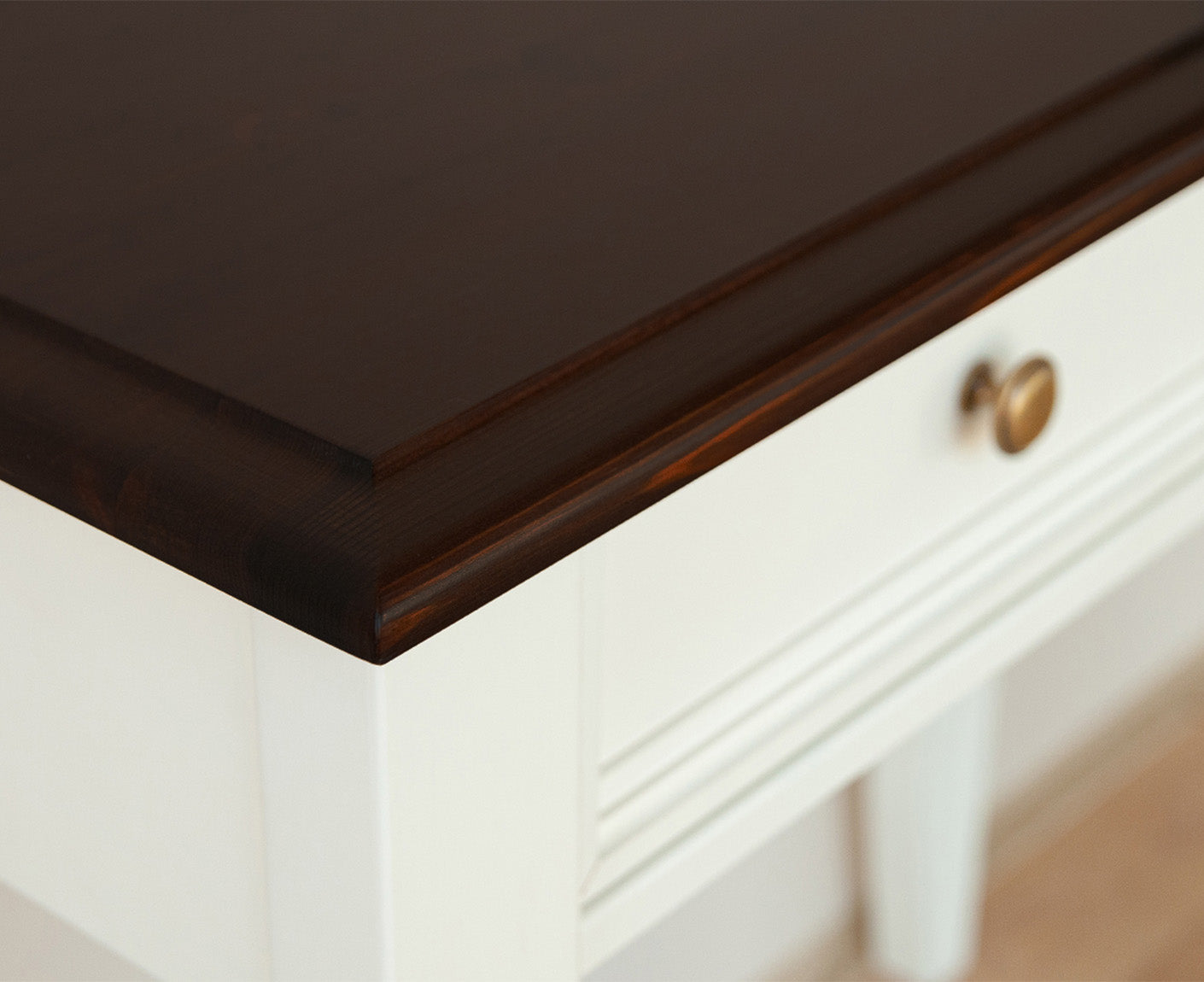 Belluno Elegante Schminktisch mit Schublade Massivholz