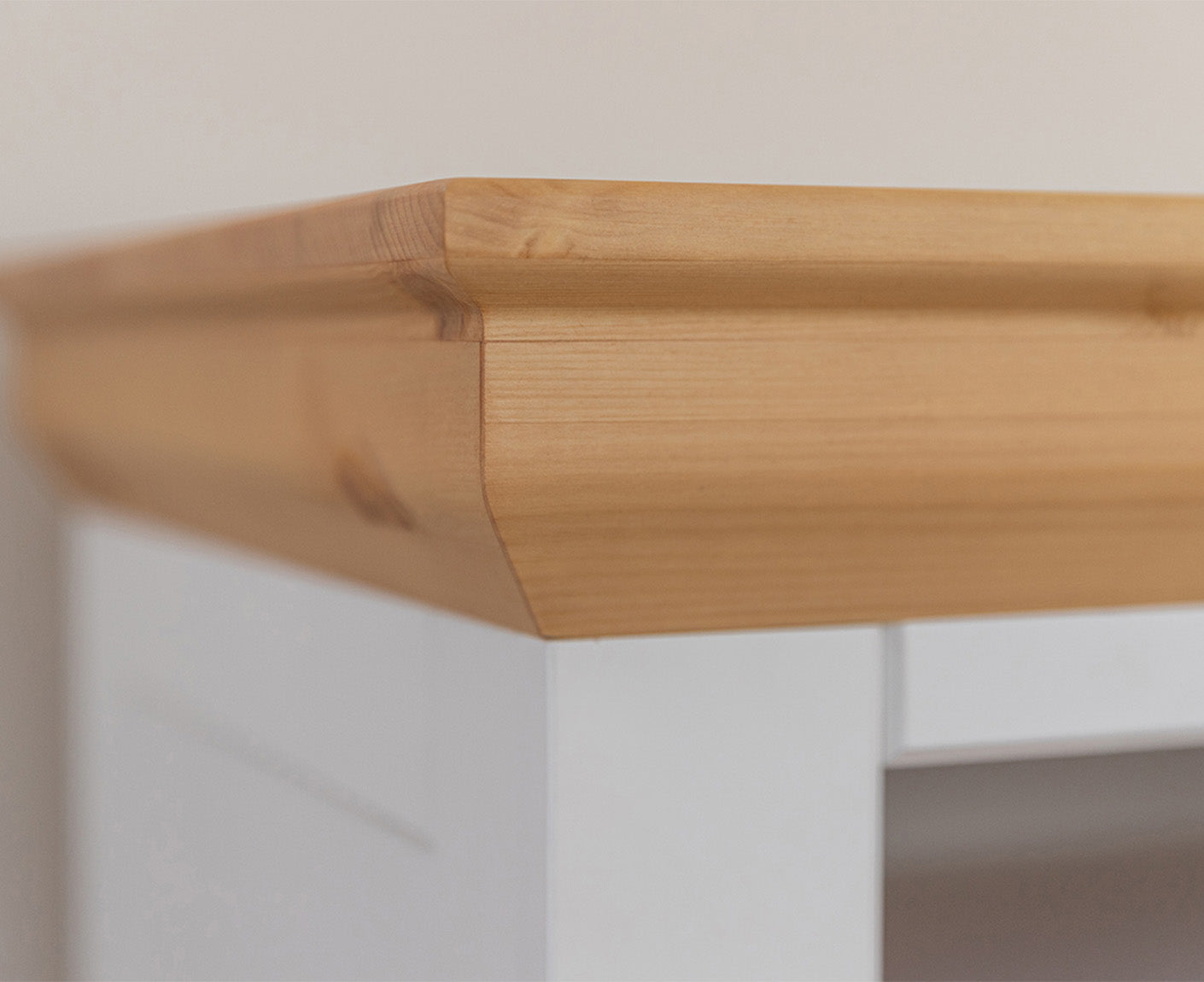 Marone Elite TV-Lowboard Massivholz Weiß / Grau