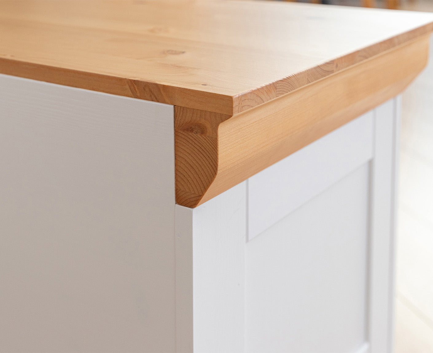 Marone Elite Sideboard 2-türig Massivholz Weiß / Grau