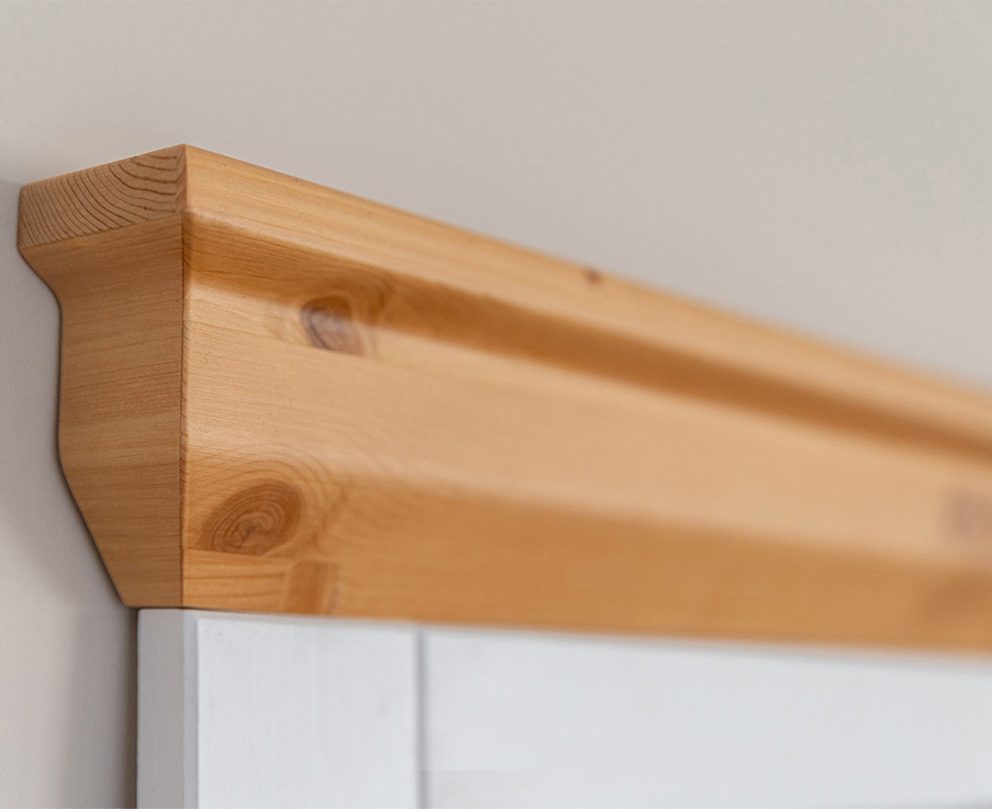Marone Elite Garderobenspiegel Massivholz Weiß / Grau