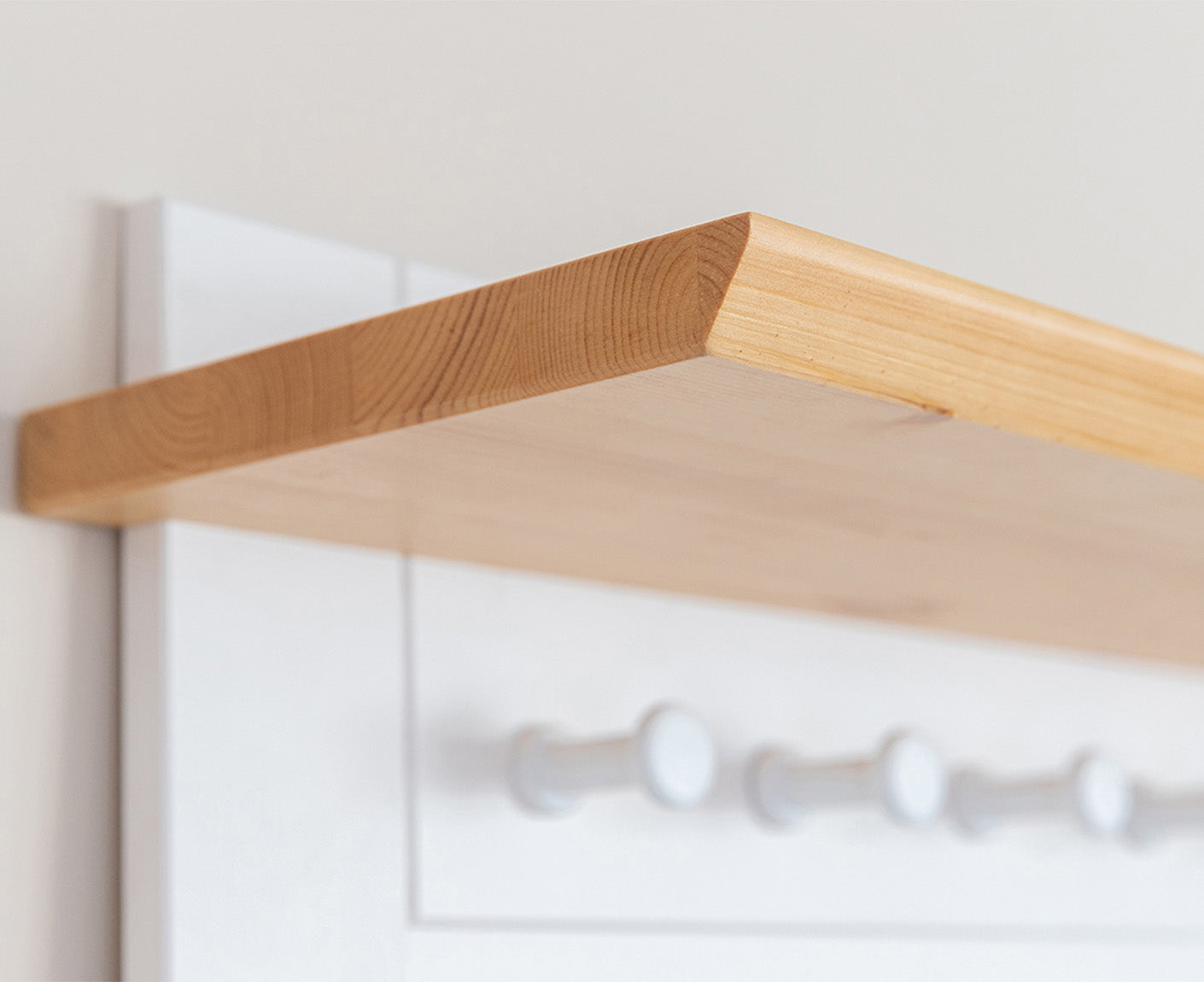Marone Elite Garderobenpaneel Massivholz Weiß / Grau