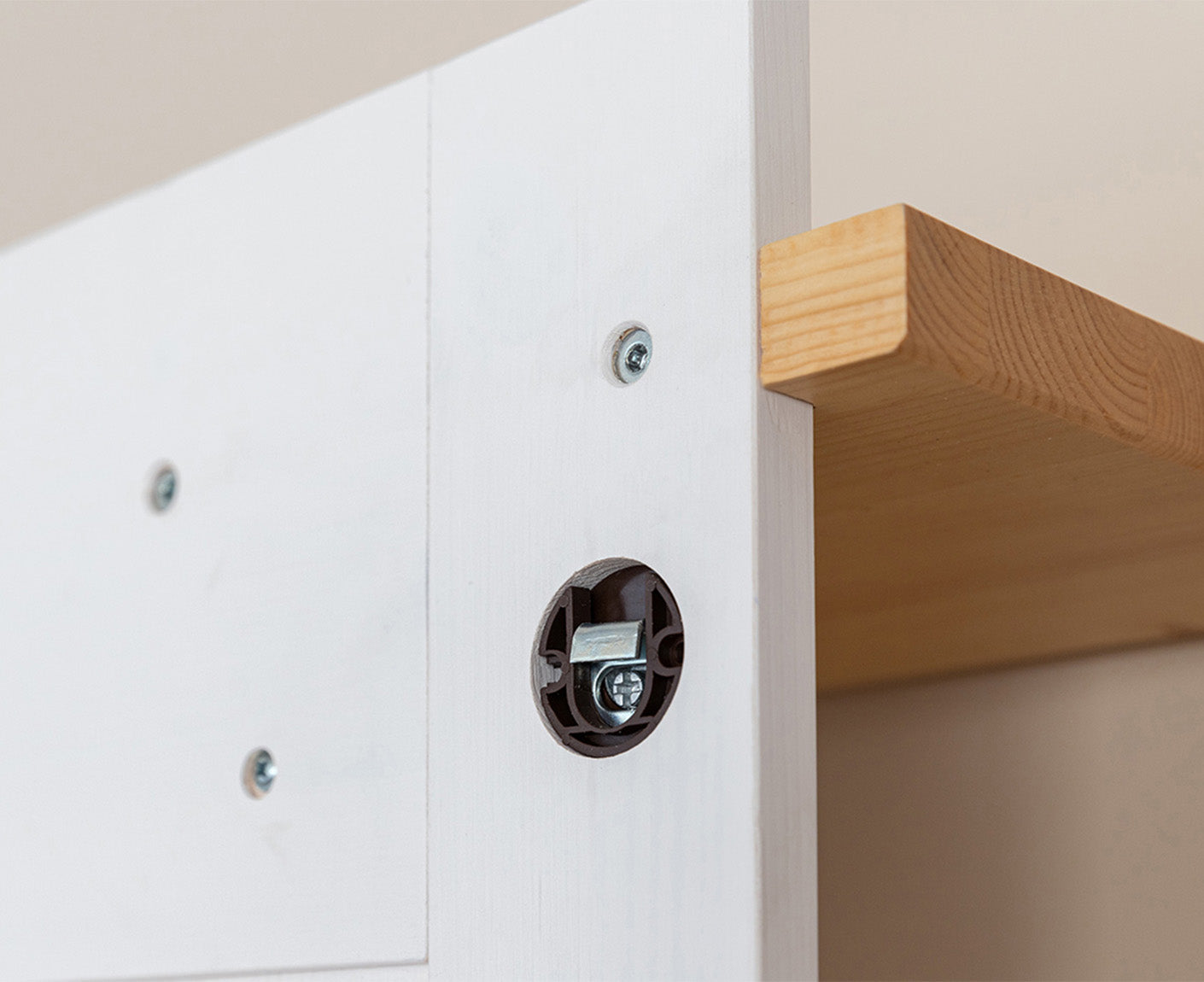 Marone Elite Garderobenpaneel Massivholz Weiß / Grau