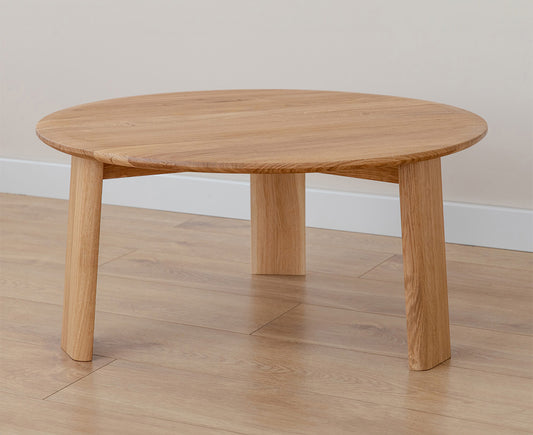 Monty Couchtisch Beistelltisch Ø 71 cm Massivholz geölt